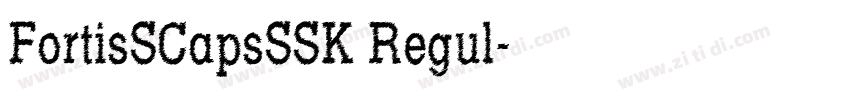 FortisSCapsSSK Regul字体转换